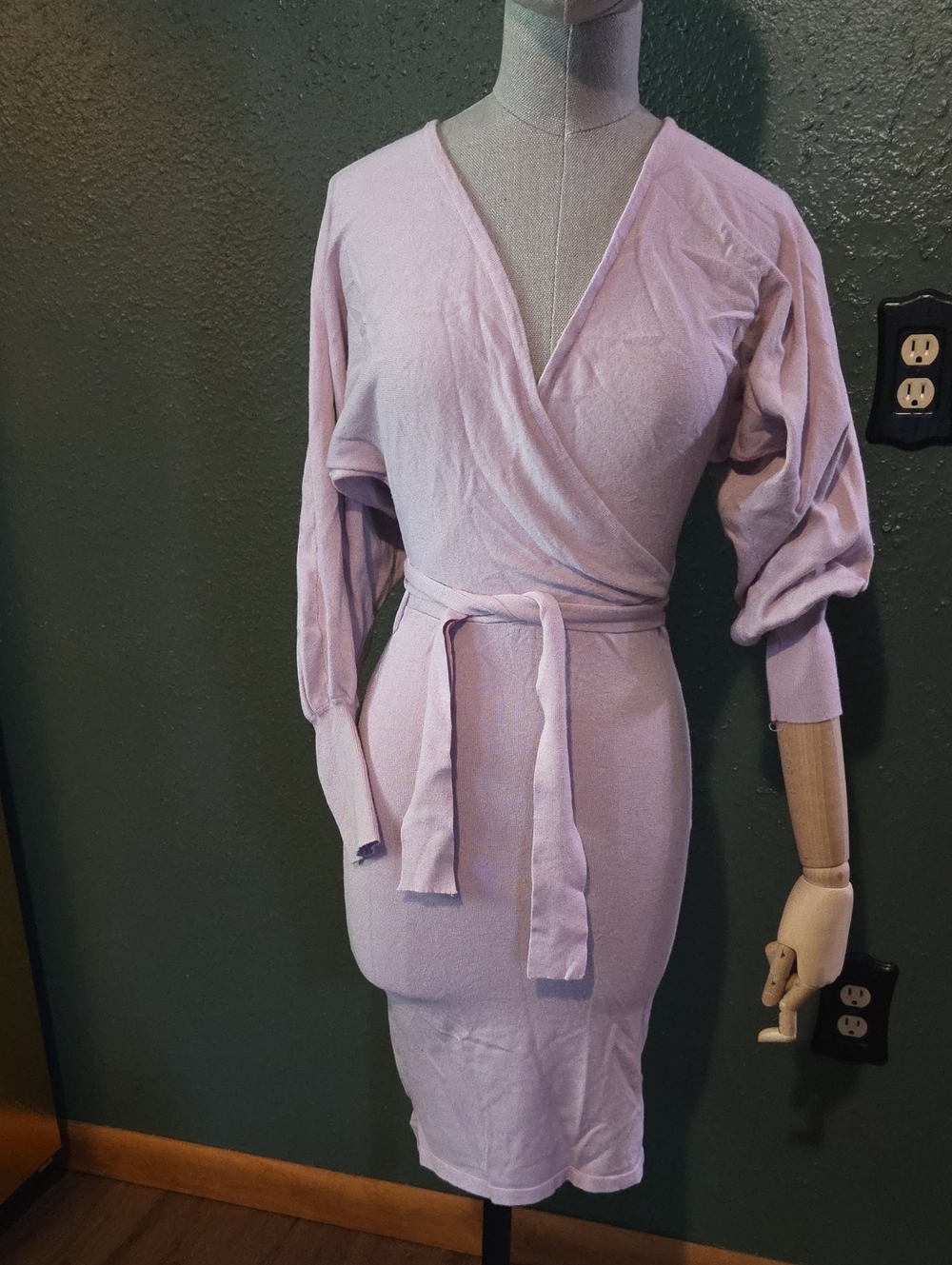 Soft Pink Sweater Dress